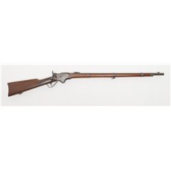 Spencer military style rifled musket, .52 caliber,  30” barrel secured by three bands in good to ver