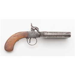 Original 4-shot duck foot percussion pistol circa  1850'-60's; no proofs or markings, probably  Belg