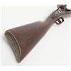 Image 8 : European made military style flintlock musket  showing probable American restock in a reddish  color