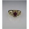 Image 1 : Sensational Ruby and Diamond Ring with approx.  1.00 carat oval ruby accented with 30 round and  bag