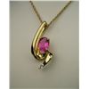 Image 2 : Beautiful 'Fine Quality’ Pink Tourmaline and  Diamond Pendant weighing approx. 2.00 carats  accented