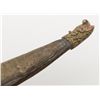 Image 8 : Yatagan sword with dark horn grip in original  scabbard in fair to good condition showing signed  bl