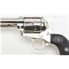 Image 8 : Colt 2nd Generation SAA revolver, .45 cal., 4-3/4”  barrel, nickel finish, checkered hard rubber  gr