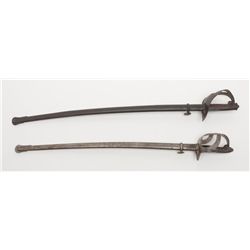 Lot of 2 Italian swords with metal scabbards  including one approx. 40” overall with a blade  marked