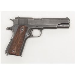 US Property Marked Colt 1911-A1 #1709610, .45 ACP,  Parkerized finish, 5" barrel, with earlier woode