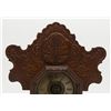 Image 3 : Pressed Oak Mantle clock with desirable Civil War  patriotic motifs of flags, spread eagle, cannons,