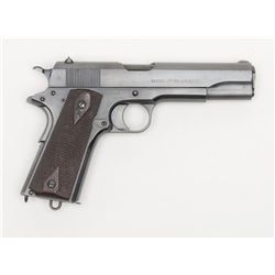 United States Property marked Colt Model 1911  semi-auto pistol, .45 cal. 5” barrel, old re-blued  f