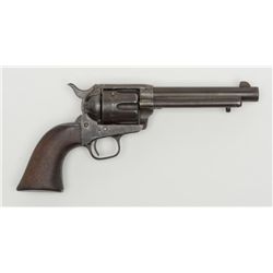 Colt U.S. Artillery Model SAA revolver, .45 cal.,  5-1/2” barrel, blue and case hardened finish, woo