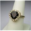 Image 1 : Beautiful Heart shaped Rhodolite Garnet and  Diamond Ring with approx. 5.00 carat garnet and 16  rou