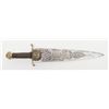 Image 1 : Interesting 19th to early 20th century wide bladed  dagger showing Russian eagle on guard and etched