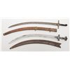 Image 2 : Lot of 2 mid-eastern swords with scabbards  including a curved blade type, approx. 35” overall  with