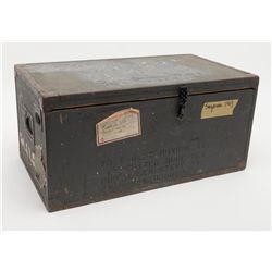 Vintage World War II field trunk belonging to  Brigadier General Steve Chappuis.  The field trunk  i