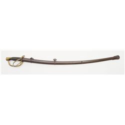 U.S. Model 1860 Cavalry saber with metal scabbard  marked “Emerson & Silver, Trenton, NJ” and “U.S.,