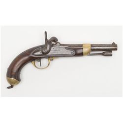 French Model 1822 St. Etienne Arsenal percussion  cavalry pistol, .70 cal., 8” barrel, blue finish,