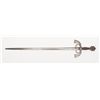 Image 1 : Victorian era knightly sword with good older  forged steel blade and nicely made pierced guard  and