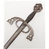 Image 3 : Victorian era knightly sword with good older  forged steel blade and nicely made pierced guard  and