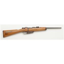 Carcano bolt action training rifle, 6.5mm cal.,  blue finish, wood stock, #B3257 in overall fair to