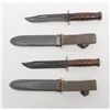 Image 15 : Lot of 6 U.S.N. knives including two MK 1s with  sheaths, two MK 2s with sheaths, a folder and  a  m