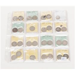 Lot of 29 assorted better date Liberty Nickels  including rare date 1886 and 1889-O Barber Dime.