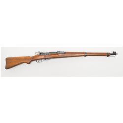 Swiss Schmidt Rubin bolt action rifle, caliber 7.5  Swiss, Serial #948406.  The rifle is in overall