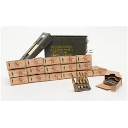 Ammo lot consisting of 17 Nazi marked boxes of  Austrian 8mm Mannlicher cartridges.  Each box  conta