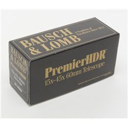 Bausch & Lomb Premier HDR 15X-45X 60MM Telescope  in factory cardboard box in like-new condition  sh