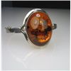 Image 3 : Wonderful One of Kind Amber and Sterling Silver  Bracelet Amber measures 1.5” x 1.25” in diameter  w