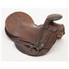 Image 2 : Hope style saddle showing recovering during period  of use and old frontier repairs.  The leather  c