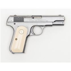 Colt Model 1908 semi-auto Pocket pistol, .380  cal., 3-3/4” barrel, blue finish, faux ivory  medalli