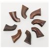 Image 1 : Lot of 8 pair of wood replacement grips, one piece  for single actions and Navy;  very good quality.