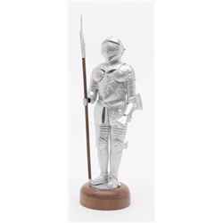 Early 20th century  Tin Suit  of armor.  European-made for desk top or mantle display.  Approximatel