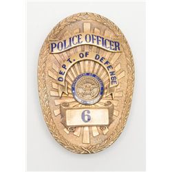 Lot of 2 badges including a Palm Springs Police  Aero Squadron early badge with California bear, no