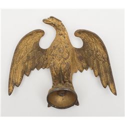 Gold plated eagle for top of antique or flagpole,  circa 19th to early 20th century, 6  in height an