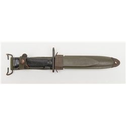 U.S. M16 bayonet with USM8A1 sheath by PWH in  overall good condition.   Est.:  $50-$100.