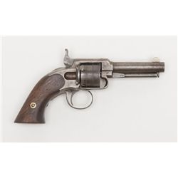 Warner’s Patent pocket revolver, .28 cal., 3”  round barrel, blue finish, wood grips, #1666 in  over