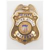 Image 1 : Deputy U.S. Marshal shield style badge, enamel  lettering, spread eagle at top, no maker marks on  r