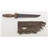Image 3 : Apache knife made from saw, with fringed scabbard  20th century.   Est.:$175-$350.