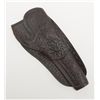 Image 1 : Catalog-order type tooled leather holster for a  SAA with cowboy on horse scene, single loop; very