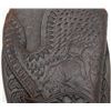 Image 3 : Catalog-order type tooled leather holster for a  SAA with cowboy on horse scene, single loop; very