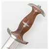 Image 5 : Nazi SA dagger with sheath and hanger, “RZM” blade  in very good to fine condition, fine wood grip,