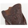 Image 3 : Lot of 2 carved/tooled leather Heiser brand  holsters for SAA revolvers, both in overall good  condi
