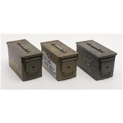 Three partially filled military “Spam” cans of  .30-06 and other misc. ammo.    Est.:  $350-$700.