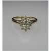 Image 1 : Lovely Radiant Diamond Ring with oval cut Diamond  weighing approx. 0.50 carats with H-I color and V