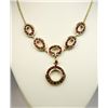 Image 3 : Stylish Contemporary Red Garnet Necklace with 65  channel set red/orange Garnets weighing approx.  5