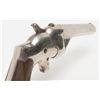 Image 7 : Hammond “Bulldog” spur trigger single shot pistol,  4” octagon barrel, nickel finish, checkered brow
