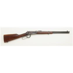 Winchester Model 1894 lever action SRC, .30 W.C.F.  cal., 20” barrel, blue finish, wood stocks,  #85