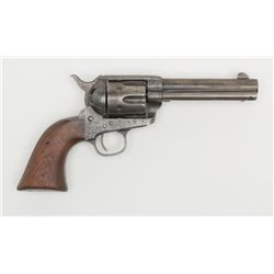 Colt Civilian Model SAA revolver, .45 cal., 4-3/4”  barrel, blue and case hardened finish, wood  gri