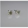 Image 2 : Dazzling Pair of Round Diamond Stud Earrings  weighing approx. 1.00 carat total with H-I colors  and
