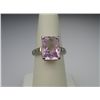 Image 3 : Beautiful and Sophisticated Pink Kunzite and  Diamond Ring with 7.30 carat rectangular Kunzite  with