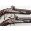 Image 10 : Pair of high quality dueling/target pistol signed  in gold on the locks and also signed in script on